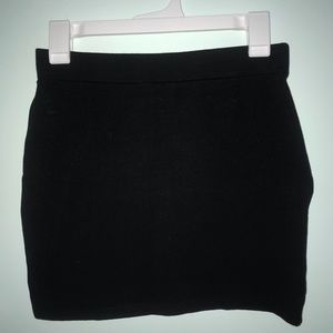 Black skin hugging skirt